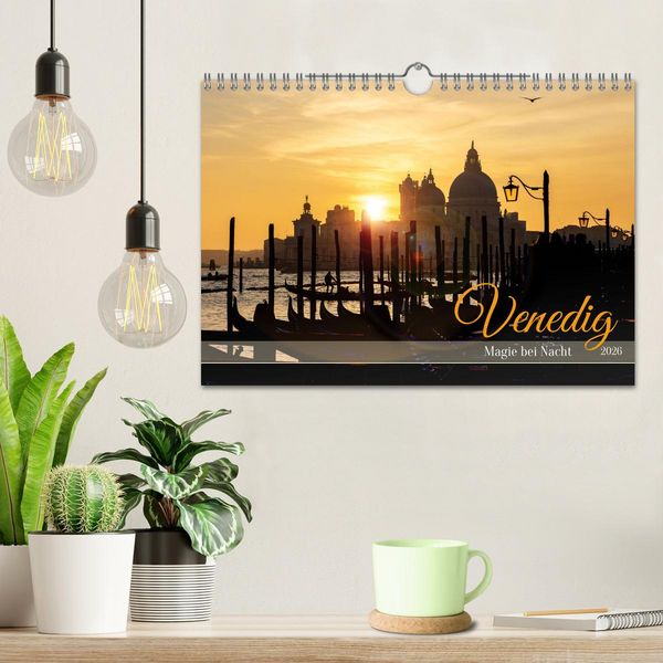 Produktbild: Venedig - Magie bei Nacht (Wandkalender 2026 DIN A4 quer), CALVENDO Monatskalender