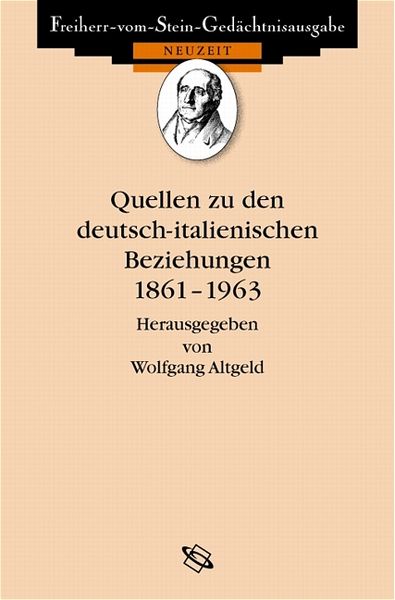 Produktbild: Quellen zu den deutsch-italienischen Beziehungen 1861-1963
