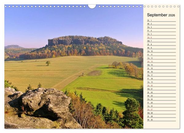 Produktbild: Elbsandsteingebirge (Wandkalender 2026 DIN A3 quer), CALVENDO Monatskalender