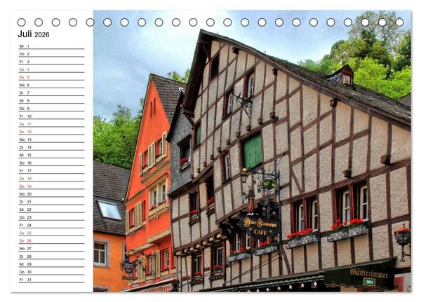 Produktbild: Eine Perle an der Mosel &ndash; Bernkastel-Kues (Tischkalender 2026 DIN A5 quer), CALVENDO Monatskalender