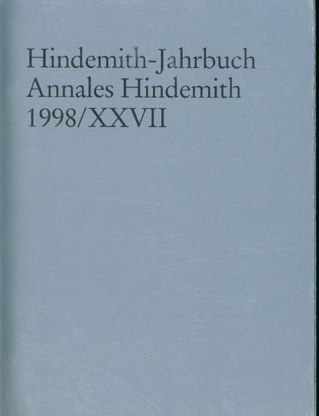 Produktbild: Hindemith-Jahrbuch