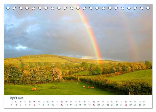 Produktbild: Irland 2026. Impressionen zwischen gr&uuml;nen H&uuml;geln und blauen K&uuml;sten (Tischkalender 2026 DIN A5 quer), CALVENDO Monatskalender