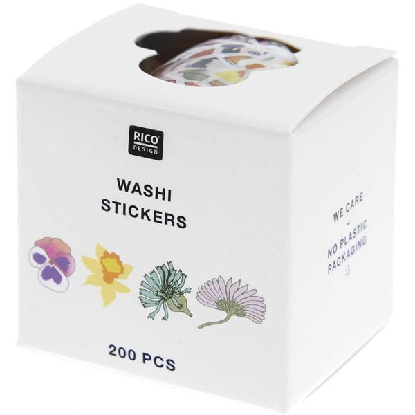 Produktbild: Washi Sticker Futschikato, Blumen MIX, 200 Stk, 2x2 cm