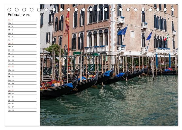 Produktbild: VENEDIG Eine Tour auf dem Canal Grande (Tischkalender 2026 DIN A5 quer), CALVENDO Monatskalender
