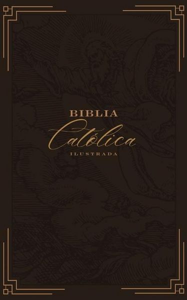 Produktbild: Biblia Cat&oacute;lica, Ilustrada, Piel Genuina, Caf&eacute;, Comfort Print