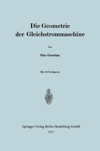 Produktbild: Die Geometrie der Gleichstrommaschine