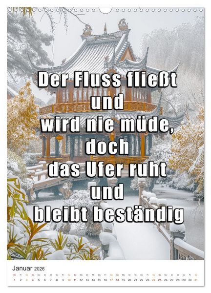Produktbild: Zen Garten - Wo Natur und Geist in Einklang sind (Wandkalender 2026 DIN A3 hoch), CALVENDO Monatskalender