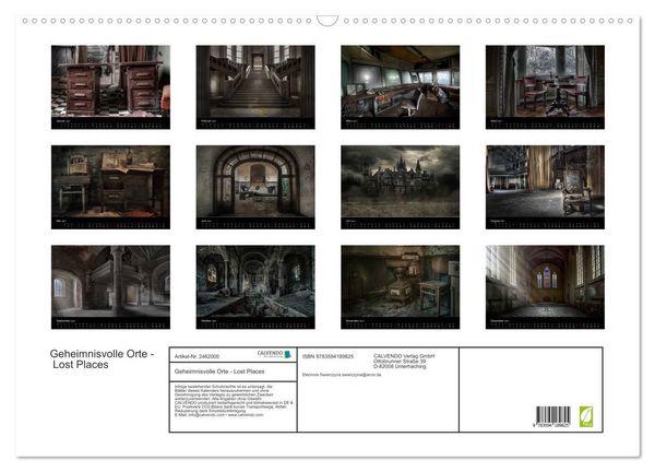 Produktbild: Geheimnisvolle Orte - Lost Places (Wandkalender 2027 DIN A2 quer), CALVENDO Monatskalender