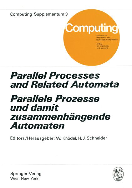 Produktbild: Parallel Processes and Related Automata / Parallele Prozesse und damit zusammenh&auml;ngende Automaten