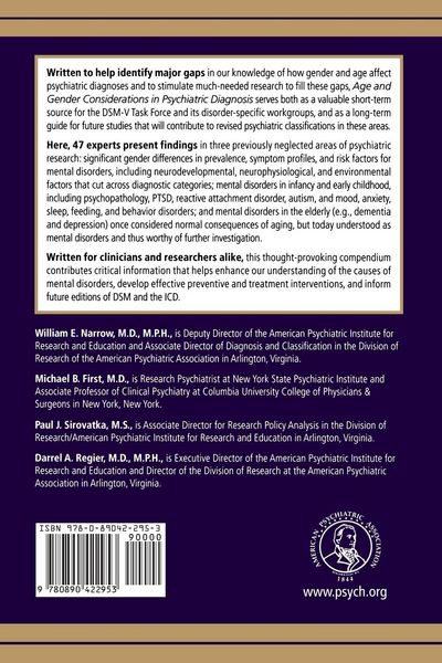 Produktbild: Age and Gender Considerations in Psychiatric Diagnosis