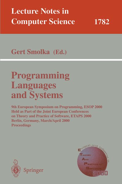 Produktbild: Programming Languages and Systems