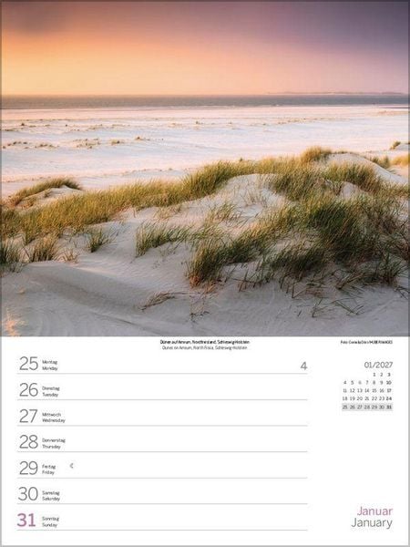 Produktbild: Nord- und Ostsee Wochenkalender 2027
