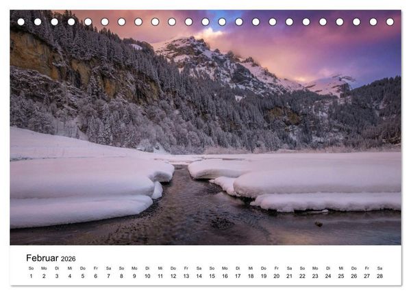 Produktbild: Wunderwelt Schweiz (Tischkalender 2026 DIN A5 quer), CALVENDO Monatskalender