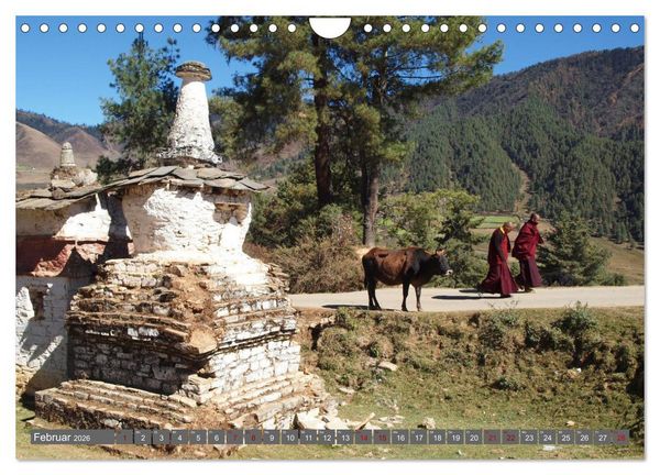 Produktbild: Bhutan - Frieden und Gl&uuml;ck im Himalaya (Wandkalender 2026 DIN A4 quer), CALVENDO Monatskalender