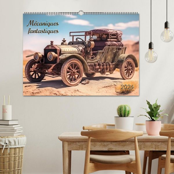 Produktbild: M&eacute;caniques fantastiques (Calendrier mural 2026 DIN A2 vertical), CALVENDO calendrier mensuel