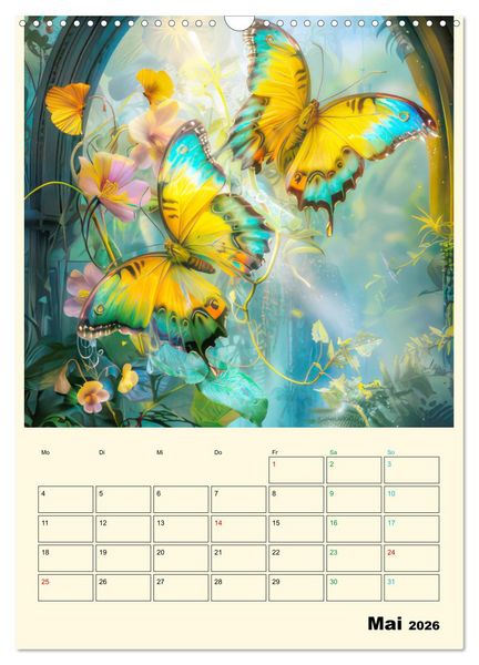 Produktbild: Schmetterlinge der Fantasie entsprungen - Planer (Wandkalender 2026 DIN A3 hoch), CALVENDO Monatskalender
