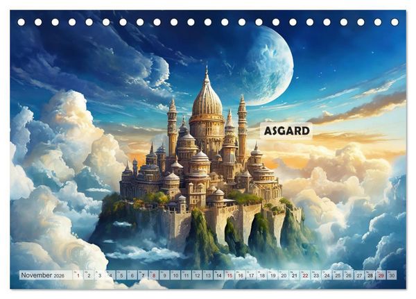 Produktbild: Sagenhafte Orte und Mythen (Tischkalender 2026 DIN A5 quer), CALVENDO Monatskalender