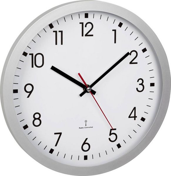 Produktbild: TFA Dostmann 60.3522.02 Funk Wanduhr 30 cm x 4.3 cm Silber