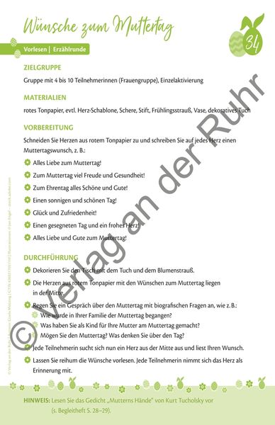 Produktbild: Unser Fr&uuml;hlingskalender f&uuml;r die Seniorenbetreuung