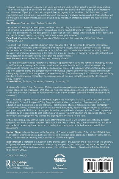 Produktbild: Analysing Education Policy