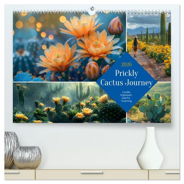 Produktbild: Prickly Cactus Journey (High Quality Premium Wall Calendar 2026 DIN A2 landscape),CALVENDO 12 Month Wall Calendar