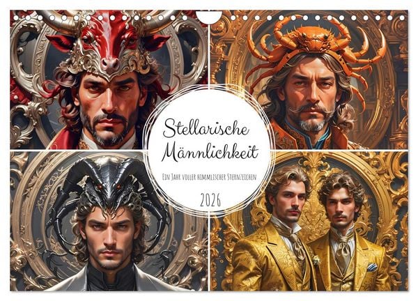 Stellarische Männlichkeit (Wandkalender 2026 DIN A4 quer), CALVENDO Monatskalender