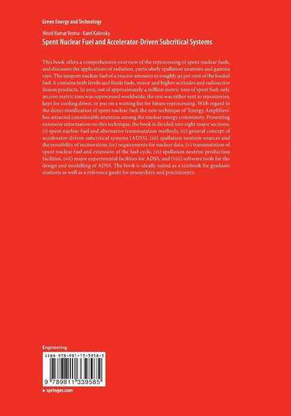 Produktbild: Spent Nuclear Fuel and Accelerator-Driven Subcritical Systems