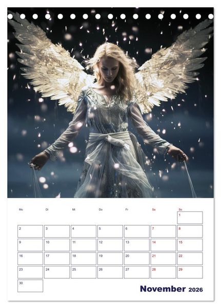 Produktbild: Die reine Sch&ouml;nheit der Engel (Tischkalender 2026 DIN A5 hoch), CALVENDO Monatskalender