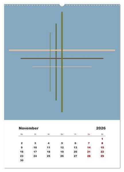 Produktbild: GeoArt - geometrische Formen (hochwertiger Premium Wandkalender 2026 DIN A2 hoch), Kunstdruck in Hochglanz
