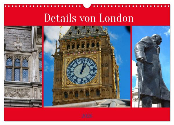 Produktbild: Details von London (Wandkalender 2026 DIN A3 quer), CALVENDO Monatskalender