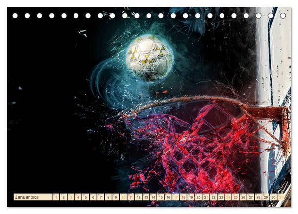 Produktbild: Basketball extrem (Tischkalender 2026 DIN A5 quer), CALVENDO Monatskalender