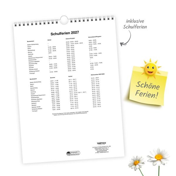 Produktbild: TR&Ouml;TSCH - Classickalender Blumenkalender 2027