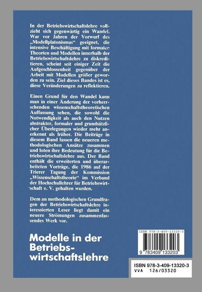 Produktbild: Modelle in der Betriebswirtschaftslehre