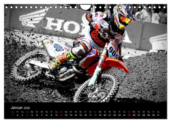 Produktbild: Motocross Kalender - Emotionen auf 2 R&auml;dern (Wandkalender 2026 DIN A4 quer), CALVENDO Monatskalender