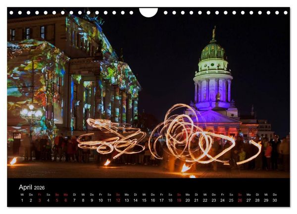 Produktbild: Berlin bei Nacht (Wandkalender 2026 DIN A4 quer), CALVENDO Monatskalender