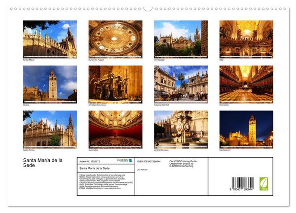 Produktbild: Santa Mar&iacute;a de la Sede (hochwertiger Premium Wandkalender 2026 DIN A2 quer), Kunstdruck in Hochglanz
