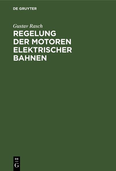 Produktbild: Regelung der Motoren elektrischer Bahnen