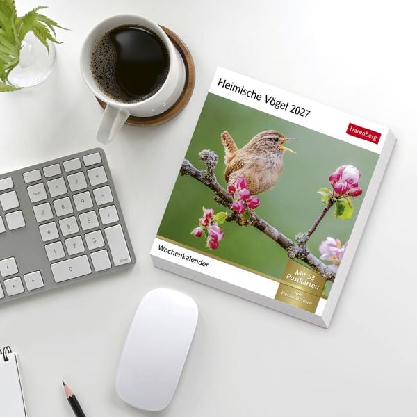 Produktbild: Heimische V&ouml;gel Postkartenkalender 2027 - Wochenkalender mit 53 Postkarten