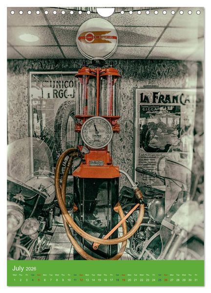 Produktbild: Fuel vintage pumps (Wall Calendar 2026 DIN A4 portrait), CALVENDO 12 Month Wall Calendar