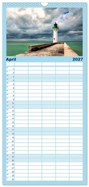 Produktbild: Familienplaner 2027 - Faszination Meer und Wolken mit 5 Spalten (Wandkalender, 21 x 45 cm) CALVENDO