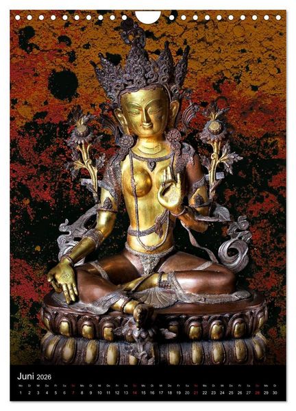 Produktbild: SKULPTUREN Hinduistische G&ouml;ttinnen und G&ouml;tter &bull; Buddhas (Wandkalender 2026 DIN A4 hoch), CALVENDO Monatskalender
