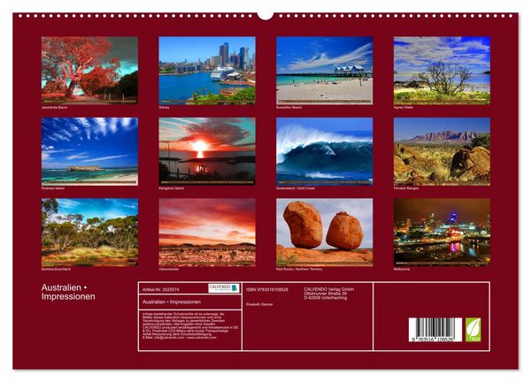 Produktbild: Australien &bull; Impressionen (hochwertiger Premium Wandkalender 2026 DIN A2 quer), Kunstdruck in Hochglanz