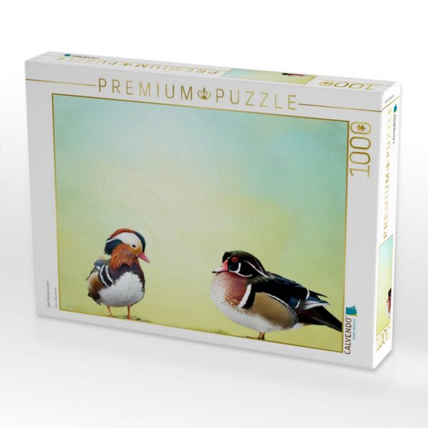 Produktbild: CALVENDO Puzzle Zwei Mandarinenten | 1000 Teile Lege-Gr&ouml;&szlig;e 64x48cm Foto-Puzzle f&uuml;r gl&uuml;ckliche Stunden