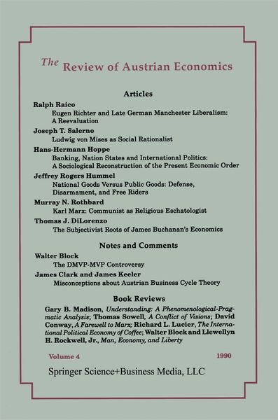 Produktbild: The Review of Austrian Economics