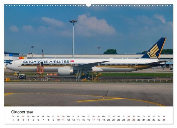 Produktbild: Singapore Airlines - Die ganze Flotte (Wandkalender 2026 DIN A2 quer), CALVENDO Monatskalender