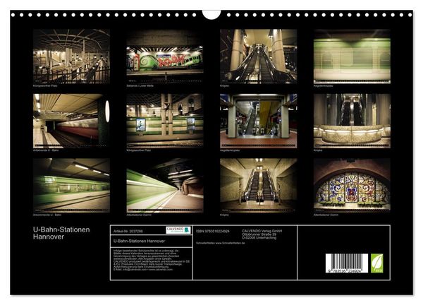Produktbild: U-Bahn-Stationen Hannover (Wandkalender 2026 DIN A3 quer), CALVENDO Monatskalender