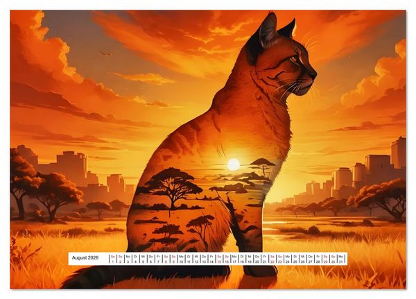 Produktbild: Fantasievolle K&ouml;nige der Wildnis (Tischkalender 2026 DIN A5 quer), CALVENDO Monatskalender