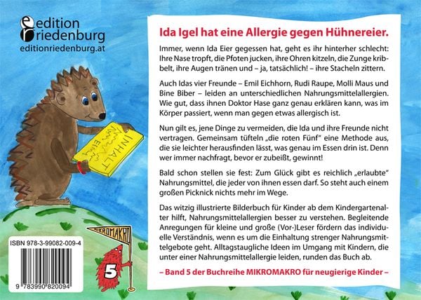 Produktbild: Die roten F&uuml;nf - Das Bilderbuch zu Nahrungsmittelallergien. F&uuml;r alle Kinder, die einen einzigartigen K&ouml;rper haben. (Empfohlen vom DAAB - Deutscher All