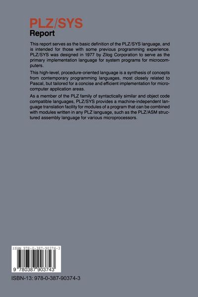 Produktbild: Report on the Programming Language PLZ/SYS