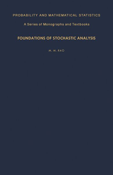 Produktbild: Foundations of Stochastic Analysis